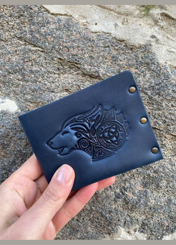 Гаманець на заклепках Вовк шкіра Crazy hours Turtle (302660031)