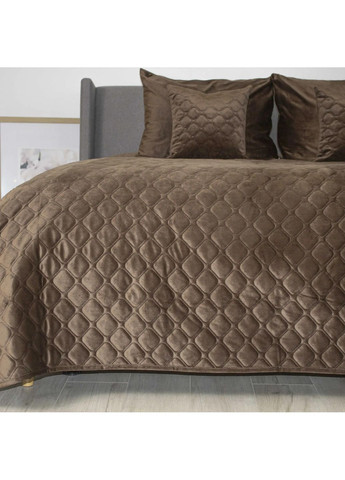 Велюровое полуторное покрывало 150*210 см гипоаллергенное Светло-Коричневый (29810150210) ТЕП (366303374)