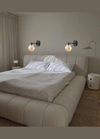 Современное черное бра с кофейным шаром 10см (61-W100F-1 BK+BR) No Brand (370070054)