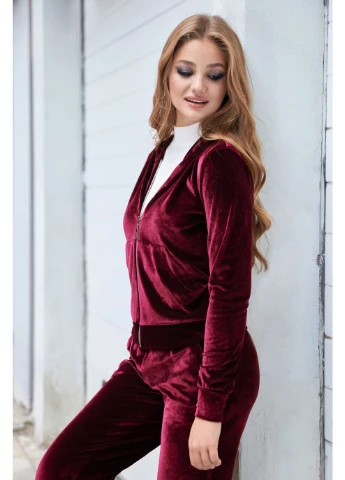 Женский велюровый костюм прямого кроя (кофта+штаны) (svn-1638-4313) Seventeen (384296143)