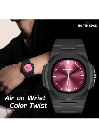 Наручний годинник чоловічий Volt 5 Bar Чорний (3563) North Edge (363319025)