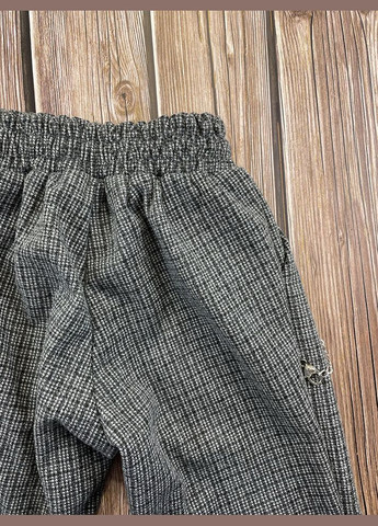 Серые демисезонные брюки No Brand