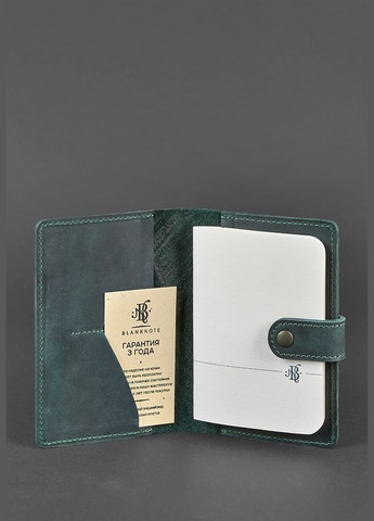 Жіноча шкіряна обкладинка для паспорта 3.0 Інді зелена (A-026681) BlankNote (329743056)