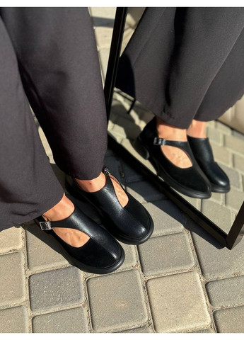 No Brand Ефектні жіночі туфлі чорний з натуральна замша, натуральна шкіра, — демісезон (355070845)