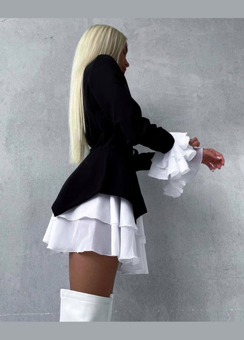 Чорно-білий кежуал сукня N.Family однотонна