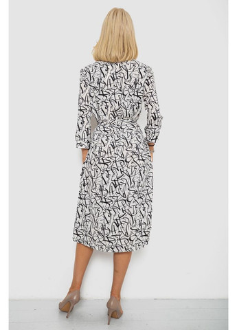 Белое платье софт на пуговицах с принтом Ager