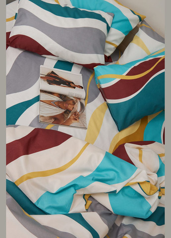 Комплект постельного белья семейный 143х210х2 наволочки 4х70х70 Микросатин Premium (MS-820001452) Moon&Star Tangerine (285717687)