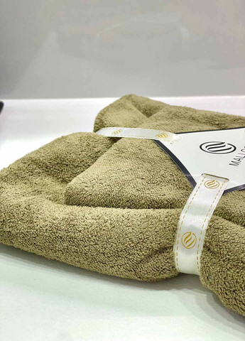 Комплект однотонних рушників 2 шт., мікрофібра Homedec однотонний оливковий