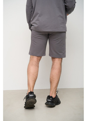 Спортивний костюм чоловічий ТРІЙКА літо SUMMER з кофтою на замку + шорти сірий + футболка молочна Handy Wear (293510741)