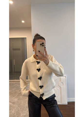 Молочный демисезонный кардиган Style Point