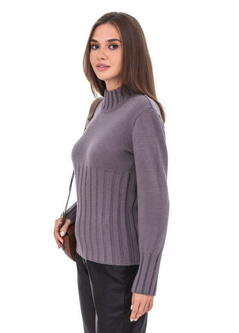 Сірий жіночий джемпер з високою гумкою SVTR