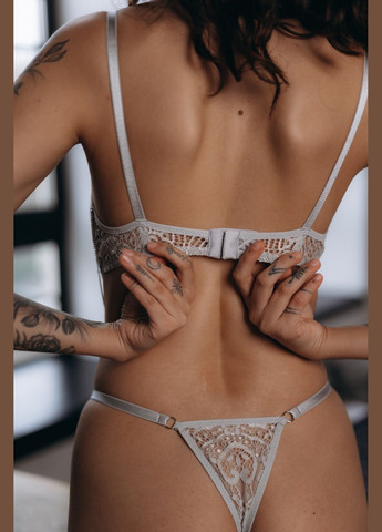 Сірий демісезонний комплект білизни Endorphine