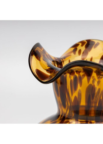 Ваза стеклянная Янтарная волна, 19 см Home Decor (362133868)
