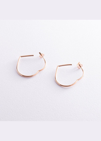 Золоті сережки - пусети Сердечки с07961 Oniks (264023332)