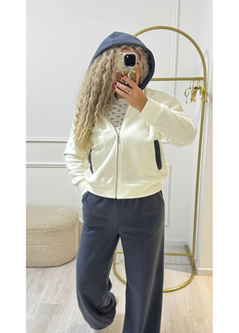 Костюм женский теплый флисовый брюки на затяжках и кофта No Brand (367737113)