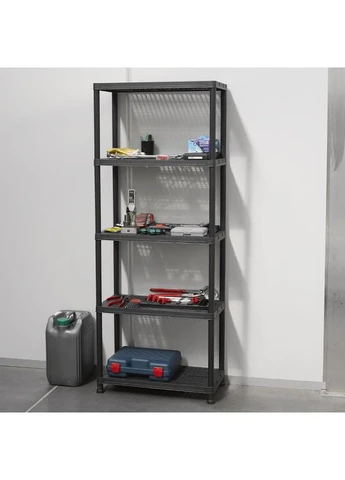 Стелаж 5 полиць cm. 71x35x180h black (5139) Toomax (394955095)