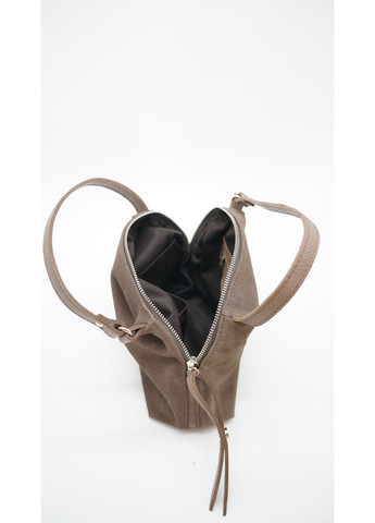 Замшева жіноча сумка крос-боді темно-бежева 1669 207-4222 ARTiS Bags Сумка (362264202)