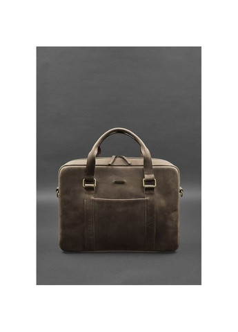 Сумка мужская кожаная через плечо для ноутбука и документов темно-коричневый Crazy horse BlankNote (302008050)