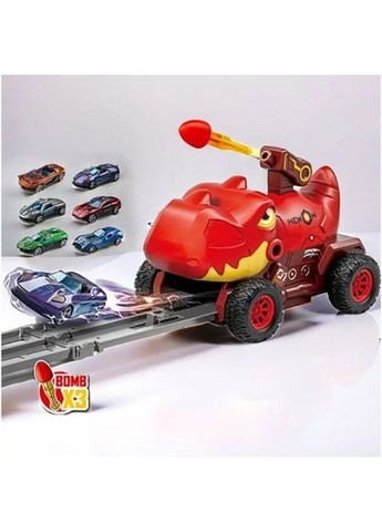 Машинка-запуск Динозавр Тиранозавр MIC іграшка для дітей стріляє снарядами та запускає модельки ProDobro (367100180)