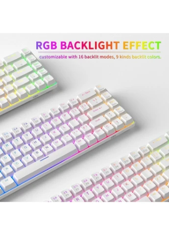 Клавіатура MK-BOX RGB Magnetic Amethyst Switch White (6971969728653-UA) [164297] MageGee (401133550)