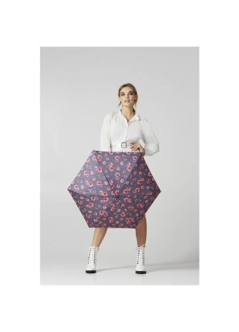 Синий зонт женский механический l501-037676 tiny-2 poppy breeze (бриз) Fulton маленький (324985696)