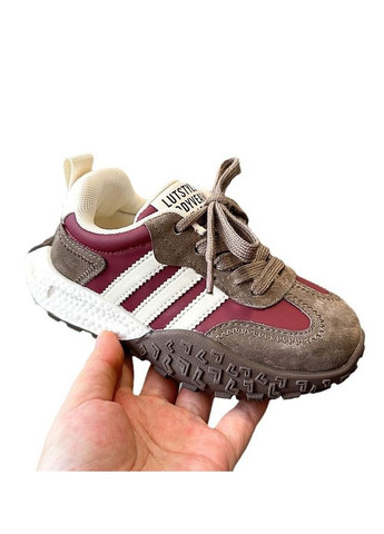 Цветные всесезонные кроссовки детские adic style, бордовый No Brand