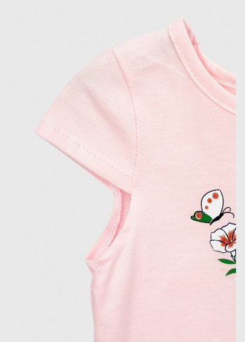 Розовый костюм (футболка+велотреки) Baby Show