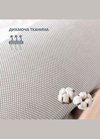 Наволочка для подушки NORDIC TM 40х140 см бязь с молнией горошек на сером IDEIA (323645718)