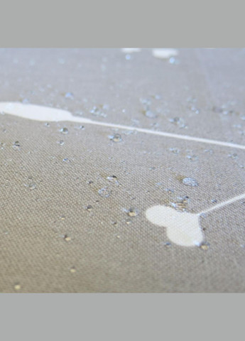 Бавовняна скатертина на круглий стіл з тефлоновим покриттям водовідштовхувальна сірого кольору "Кульбабки"140 Maystat (305390673)