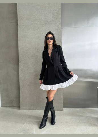 Чорна ділова розкішна сукня-піджак сукня-жакет Adelante однотонна