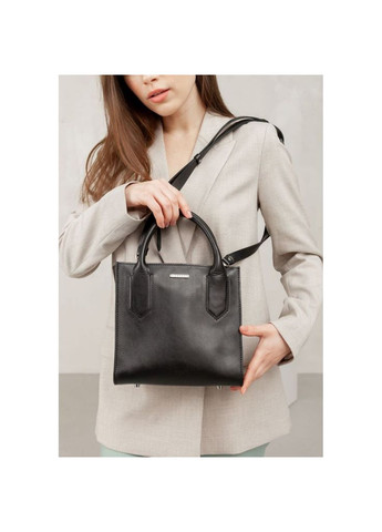 Шкіряна жіноча сумка-кроссбоді чорна BlankNote (348359160)