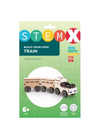 Конструктор Поезд Деревянный на батарейках (3858894673681) Stem Поїзд Дерев'яний на батарейках (366693803)