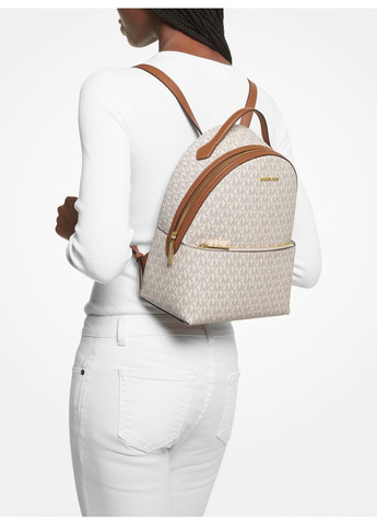 ЖІночий рюкзак, монограмна канва, з написом, білого кольору Michael Kors slim fit (367833361)