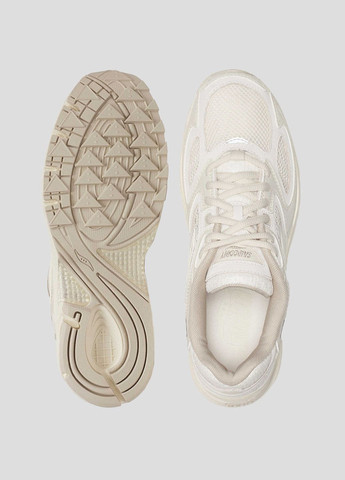 Женские кремовые кроссовки из кожи и текстиля Grid Jazz 9 Saucony молочные демисезоны (324874388)