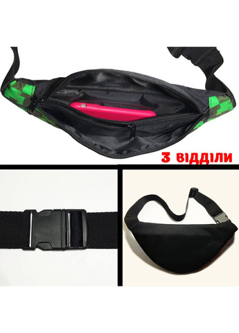 Набір дитячий Майнкрафт Кріпер "Minecraft" рюкзак 36х27см сумка-бананка, кружка з принтом для хлопчика (1791) No Brand (326416498)