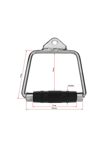 Ручка для тяги EasyFit обрезиненная закрытая No Brand (362497767)