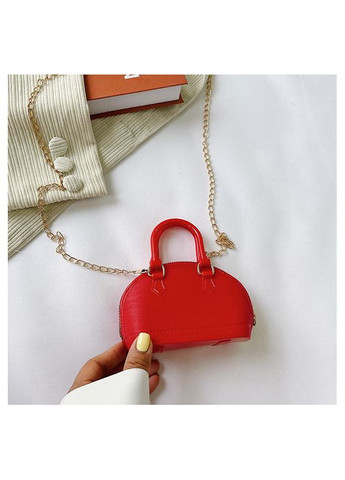 Жіноча маленька сумка 10447 крос-боді на ланцюжку червона No Brand (326487523)