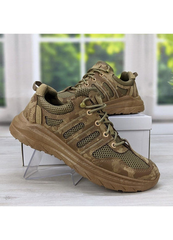 Песочные демисезонные кроссовки мужские эко-кожа с сеткой Dago