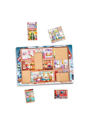 Пазл детский деревянный "Кошачий дом" (ПСД249) PSD249, 176 элементов Ubumblebees (302386392)