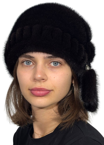 Зимова жіноча хутряна шапка норкова Меховой Стиль Роза (358651143)