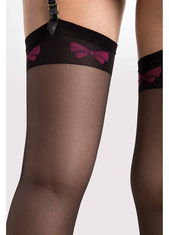 Чулки под пояс с принтом Бантики Lola 20 den Fiore (351582614)