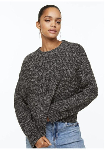 Чорний демісезонний жіночий светр оверсайз н&м (57940) xs чорний H&M