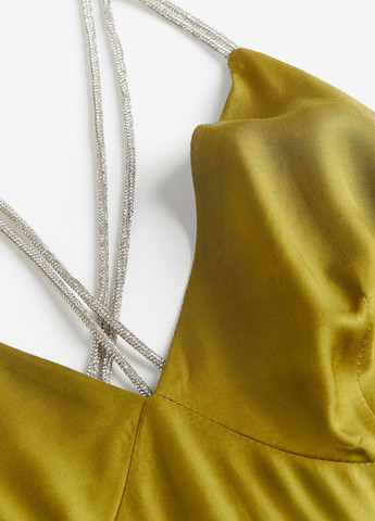 Оливкова (хакі) сукня H&M однотонна