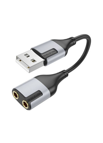 Адаптер — зовнішня звукова карта BV19 Creator перехідник USB to 3.5mm Borofone (303232298)