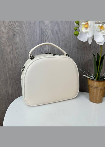 Женская мини сумочка на плечо каркасная Молочный No Brand (298996834)