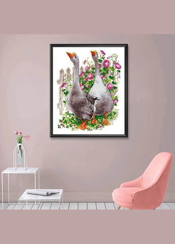 Набір для вишивання за нанесеною на канву схемою "Two Geese". AIDA 14CT printed, 38*46 см Joy Sunday (313614263)