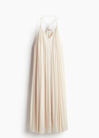 Молочное кэжуал платье H&M однотонное