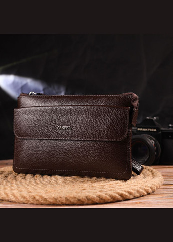 Стильный клатч для мужчин из натуральной кожи 21548 Коричневый Canpellini (331911128)