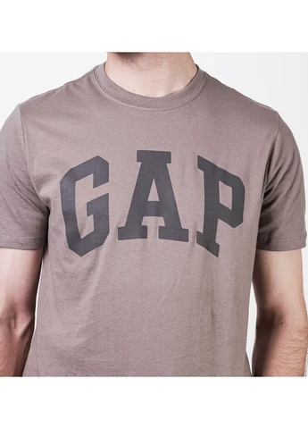 Коричнева футболка everyday soft logo t-shirt brown 855769201 Gap