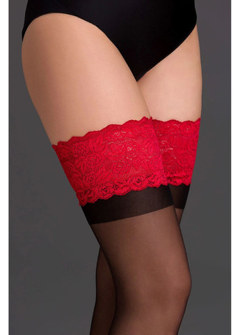 Чулки с красным кружевом Victoria 20 den Gabriella (351582571)